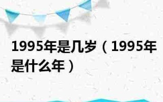 95年的多大了今年的简单介绍